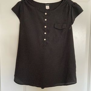 J Crew Cap Sleeve Blouse Size Medium